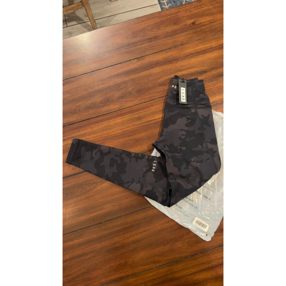 LSKD Fusion Full Length Tight Black Camo High Waisted Leggings WTGH0008P 2XS NWT - Picture 14 of 16